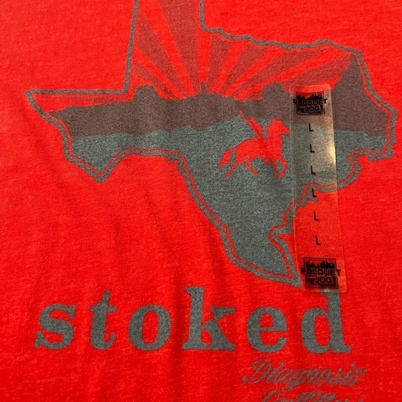 DIAGNOSIS OUTFITTERS MENS RED SHORT SLEEVE TEXAS COWBOY T-SHIRT SIZE LARGE NWT - Picture 4 of 8